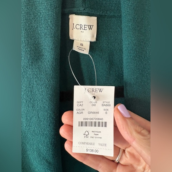 J. Crew Teal Open Cardigan - Picture 3 of 7